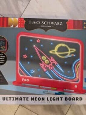 Brand NEW FAO Schwarz Ultimate Neon Light Board for Ages 4+